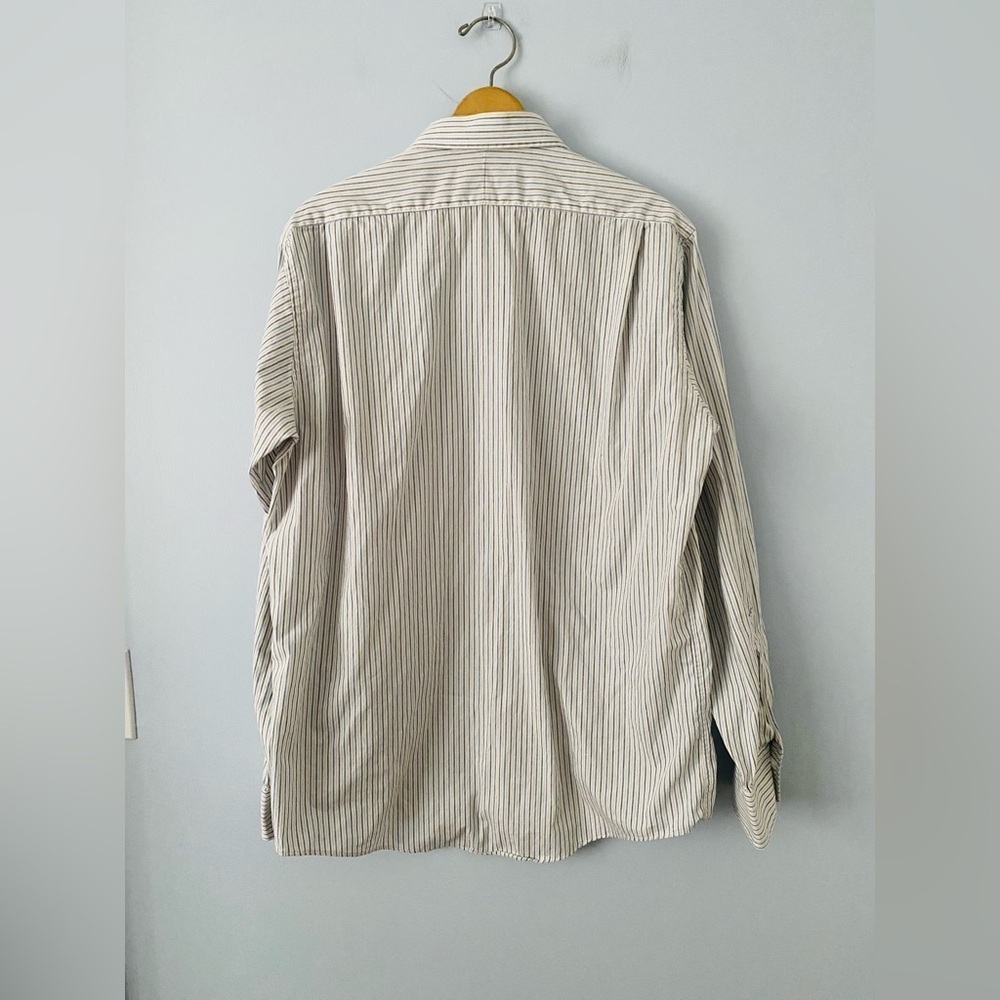 Burberrys Of London Shirt Mens Button Up Shirt 16 - 35 Made in USA Striped - Picture 10 of 13